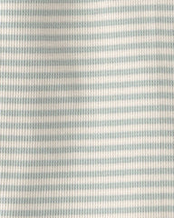 Toddler Girl 2-Piece Organic Cotton Waffle Knit Top & Short Set in Stripes