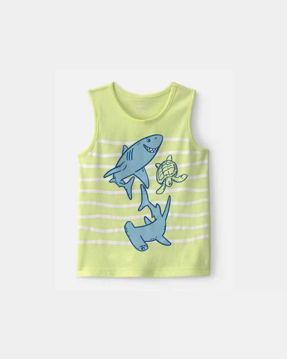 Toddler Boy Shark Graphic Tank - Green
