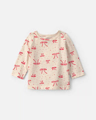 Baby Girl 3-Piece Bow Corduroy Long-Sleeve Dress Set - Red