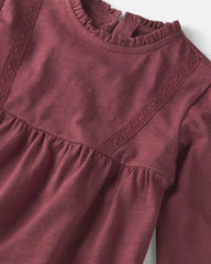 Girls Organic Cotton Peplum Top