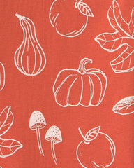Toddler 2-Piece Organic Cotton Pajamas in Autumn Gourds
