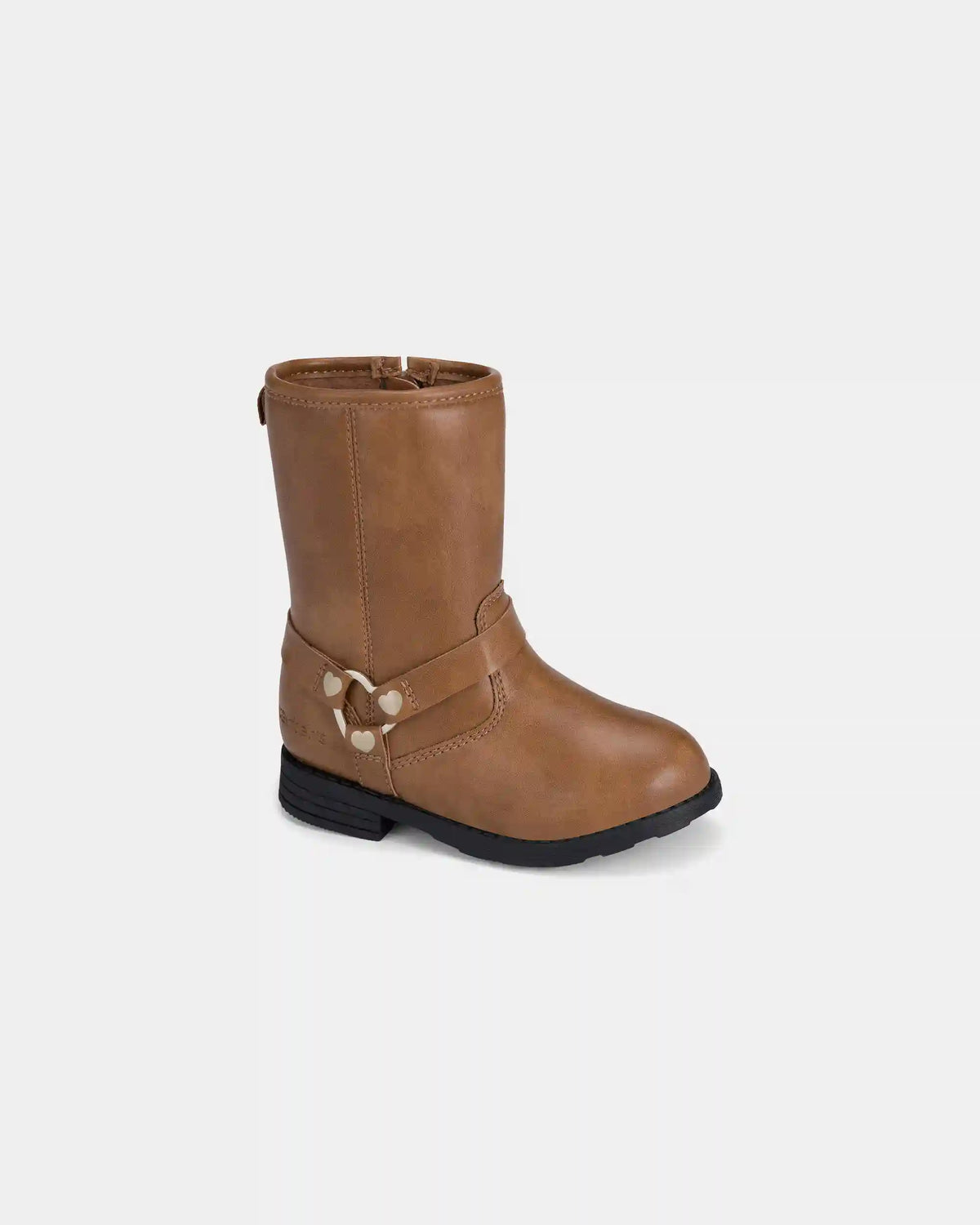 Girls Heart Riding Boots - Brown