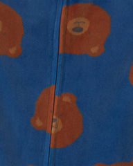 Baby Boy 1-Piece Bear 2-Way Zip DreamPlush Snug Fit Pajama - Navy Blue