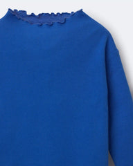 Toddler Girl Mock Neck Ruffle Long-Sleeve Top - Royal Blue