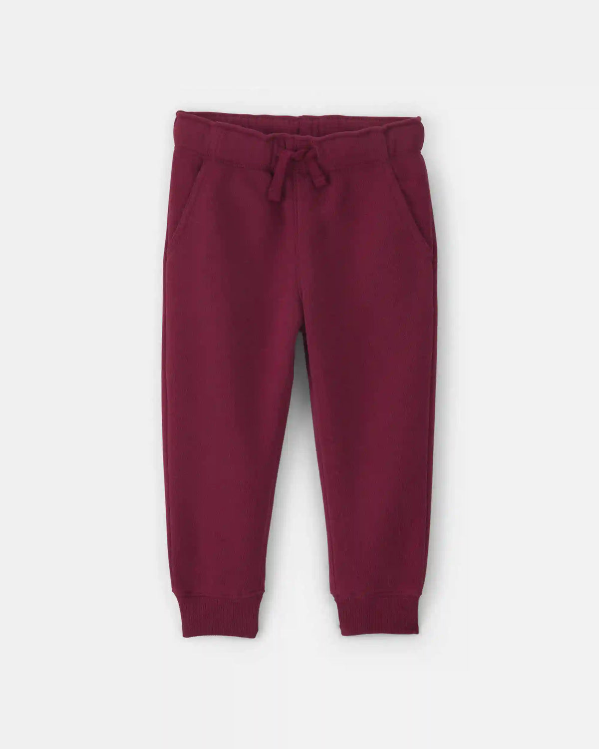 Toddler Boy Fleece Joggers - Burgundy