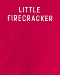 Baby 2-Piece 'Little Firecracker' Top & Short Set - Red/Navy Blue