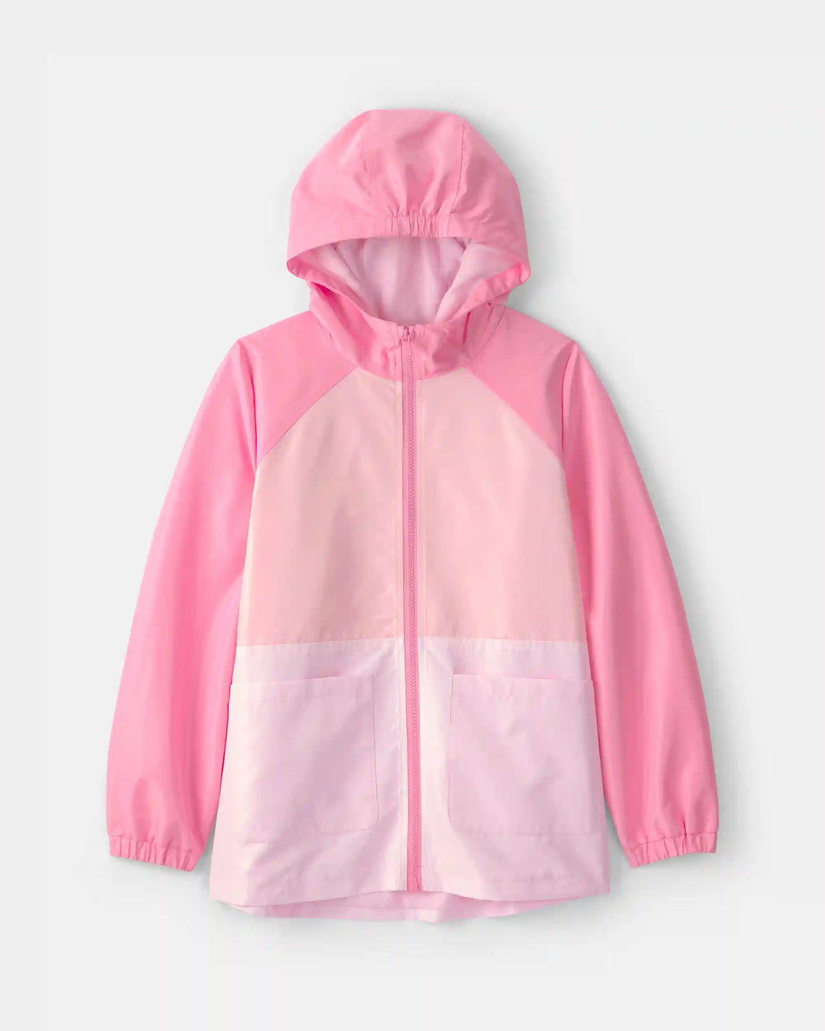 Girls Colorblock Raincoat - Pink