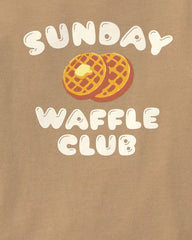 Toddler Boy 'Sunday Waffle Club' Long-Sleeve Graphic Tee - Brown