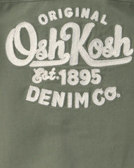 Baby Boy OshKosh Logo Short-Sleeve Button-Down Shirt - Green