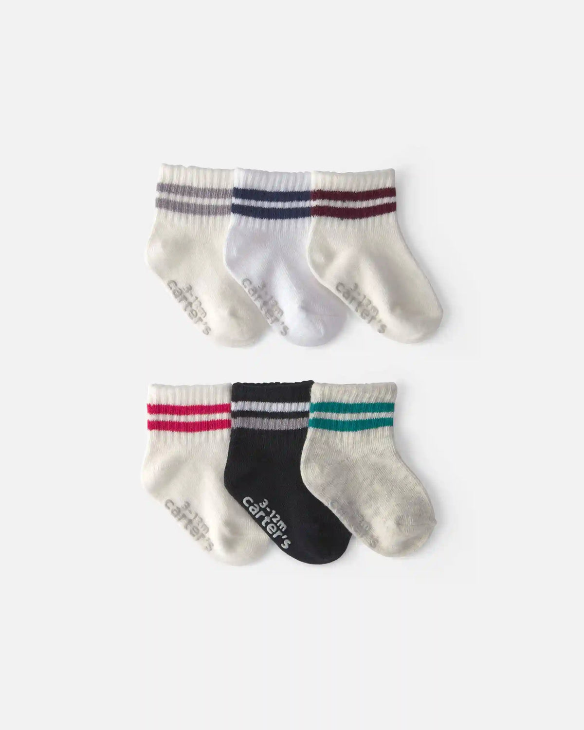 Baby Boy 6-Pack Varsity Striped Ankle Socks