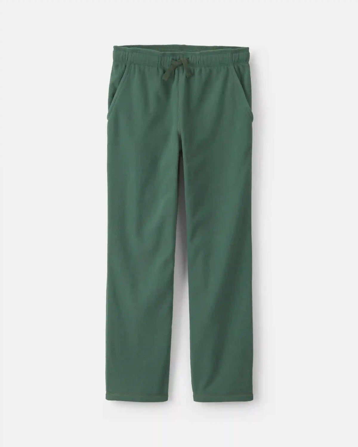 Boys Fleece Wide-Leg Pants - Olive Green