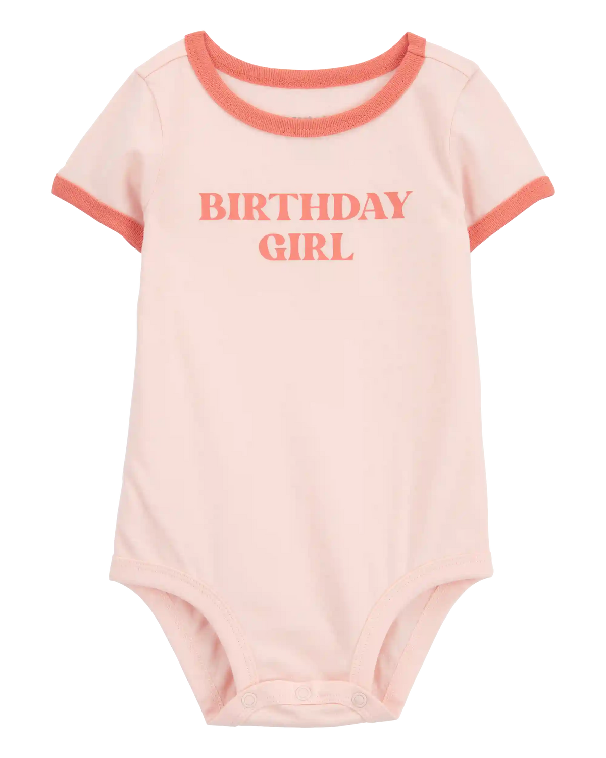 Baby Birthday Girl Short-Sleeve Bodysuit - Pink