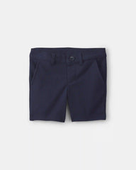 Toddler Girl Uniform Ponte Knit Shorts - Navy