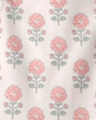Toddler Girl Organic Cotton Tiered Dress in Rosebud Petal Print