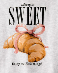 Girls Always Sweet Long-Sleeve Graphic Tee - Grey