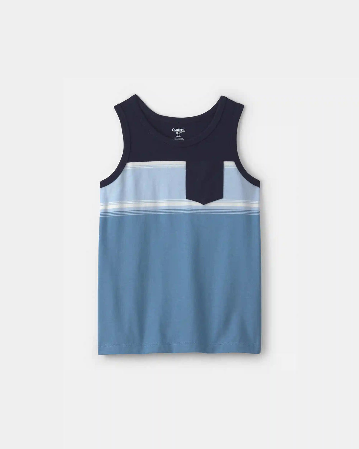 Boys Colorblock Pocket Tank Top - Navy