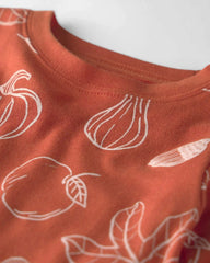Toddler 2-Piece Organic Cotton Pajamas in Autumn Gourds
