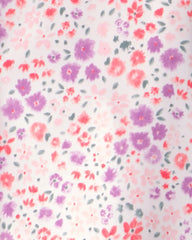Girls Floral Raincoat - Pink