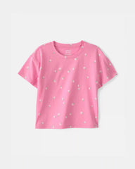 Toddler Girl Floral Relaxed Top - Pink