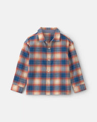 Boys Plaid Flannel Button-Down Shirt