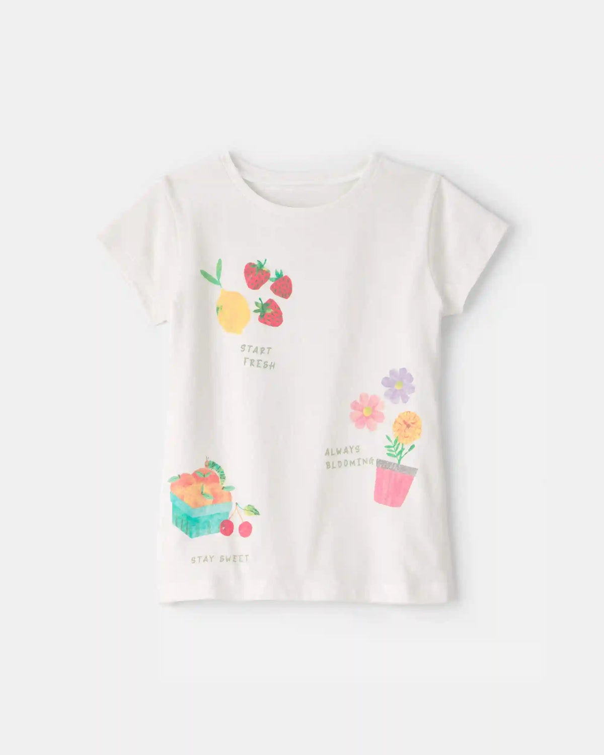 Toddler Girl The Very Hungry Caterpillar Floral Fruit Graphic Tee - White