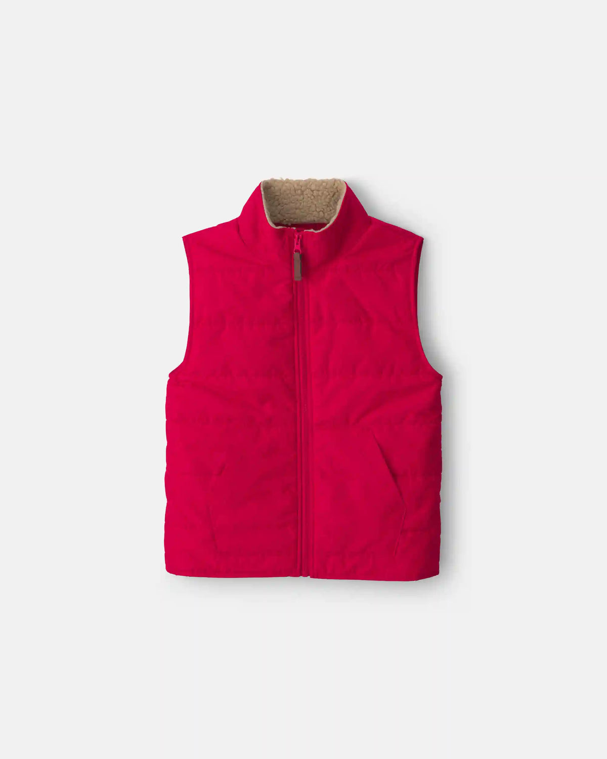 Boys Zip-Up Vest - Red