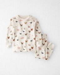 Baby Organic Cotton Pajamas in Farm Friends