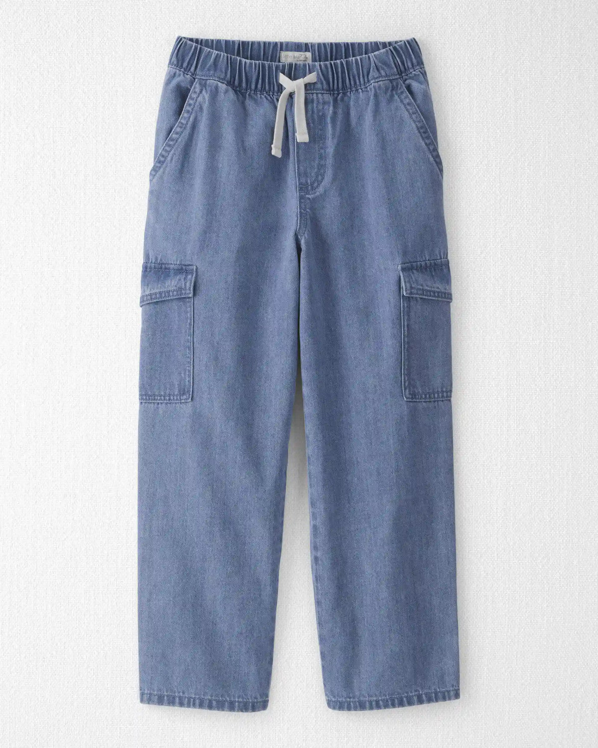 Kids Organic Cotton Denim Cargo Pants