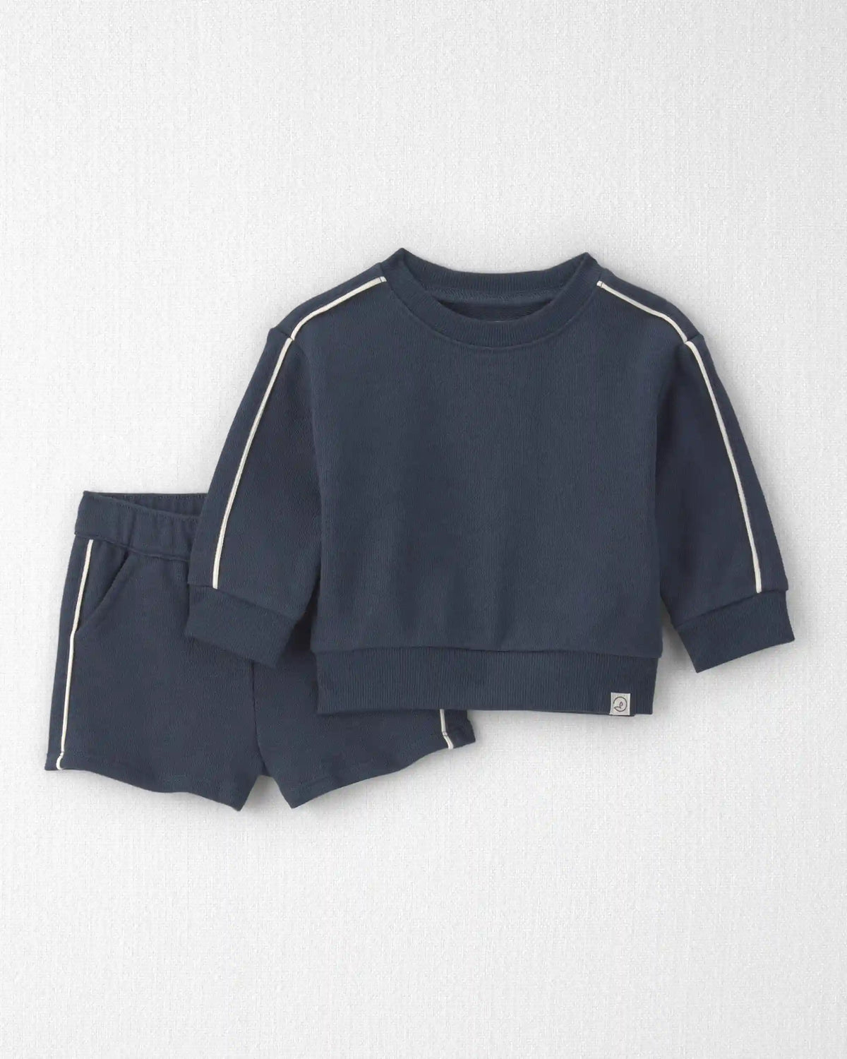 Baby 2-Piece Organic Cotton French Terry Pullover & Short Set