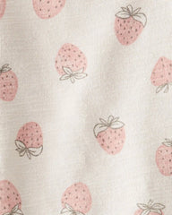 Toddler Girl 2-Piece Set Made with Organic Cotton in Strawberry Print