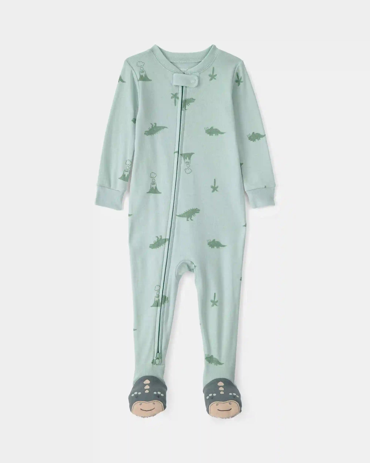 Baby Dinosaur 100% Cotton Snug Fit 1-Piece Pajama - Green