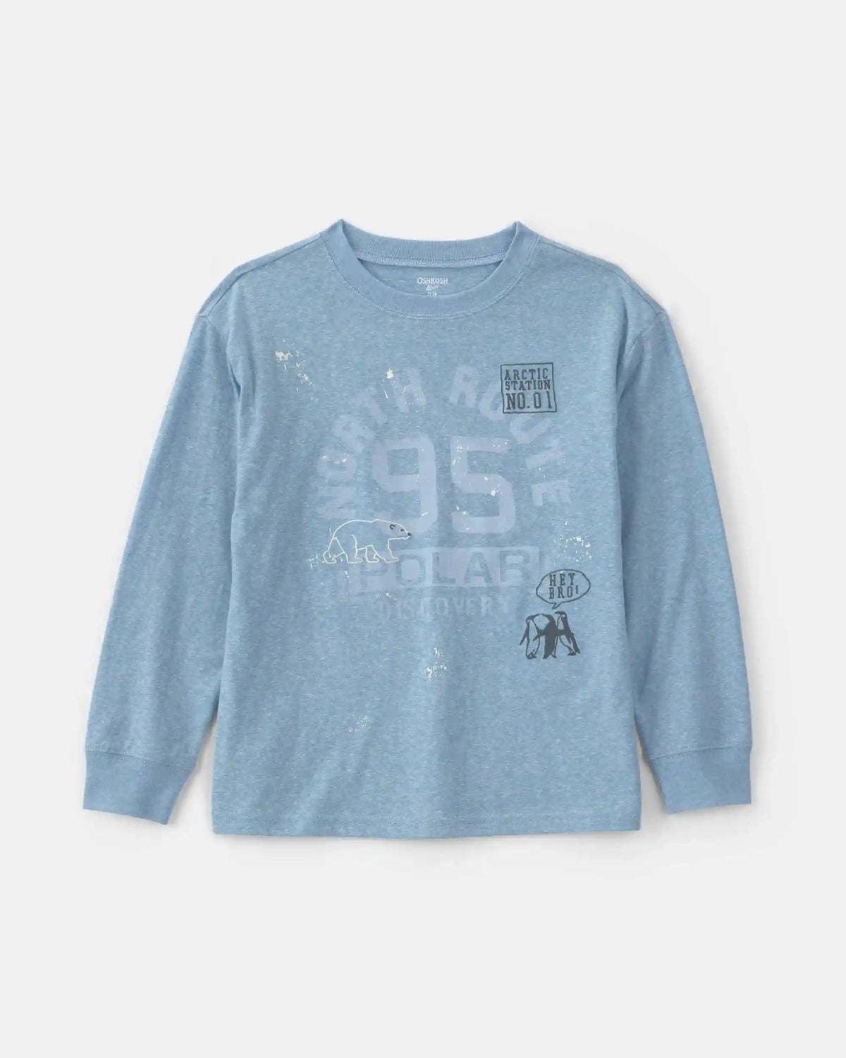 Boys Polar Long-Sleeve Graphic Tee - Blue