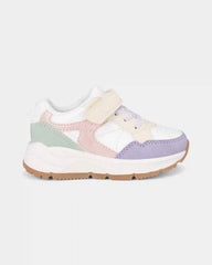 Toddler Girl Color Block Sneakers - White