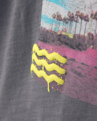 Boys Beachside Palm Tree Graphic Tee - Grey