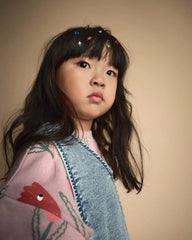 Toddler Girl Otter Pocket Jumper in Avenue Wash - Blue