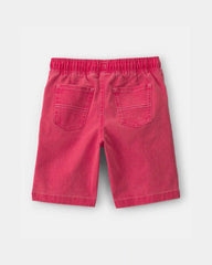 Boys Stretch Twill Shorts - Red