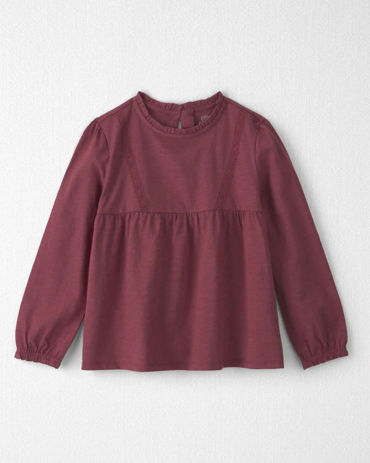 Girls Organic Cotton Peplum Top